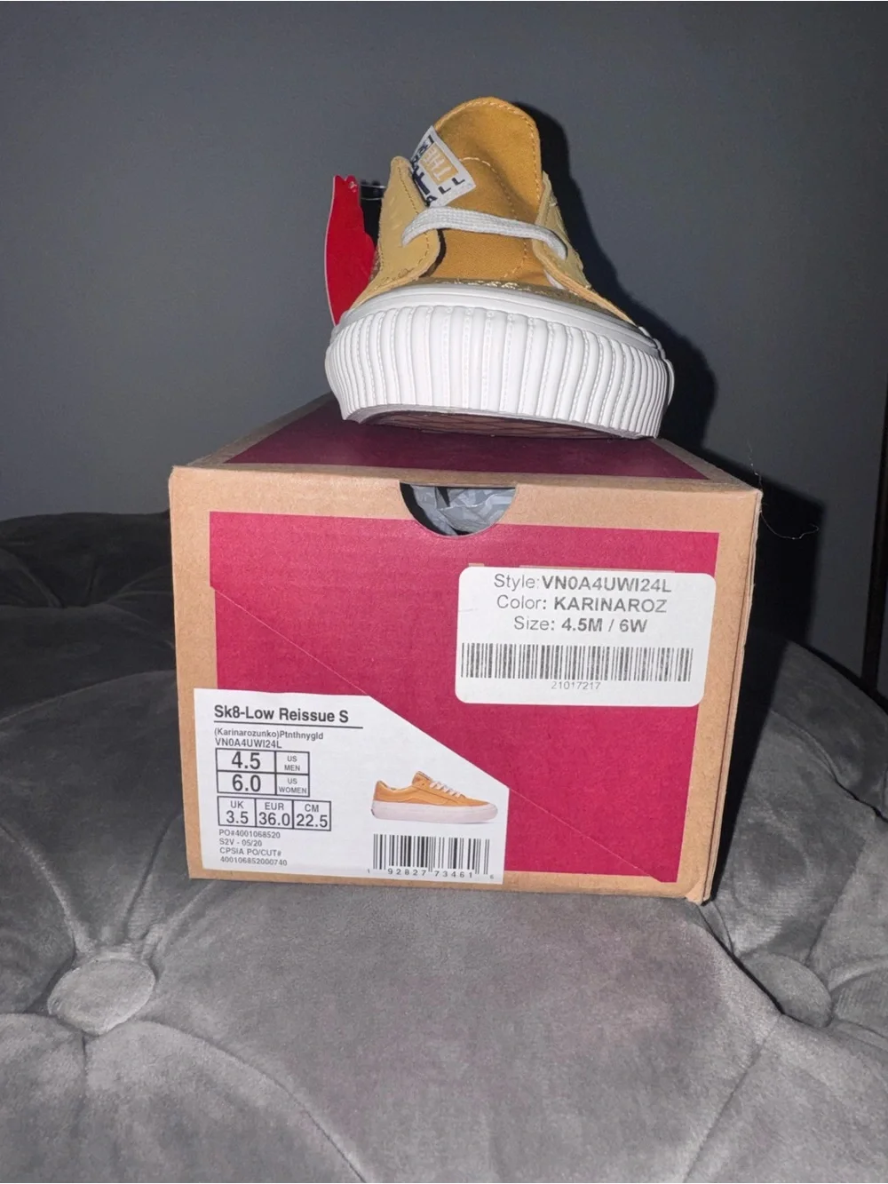 Vans Yellow Low-Top Sk8-Style Sneaker